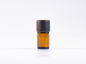 Preview: braunglas-glasflasche-20ml-gold